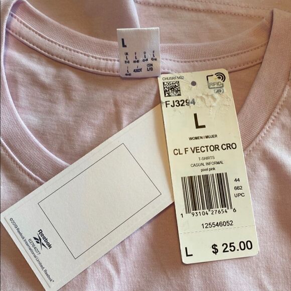 Reebok Women's  Classics Vector Crop Tee - Picture 4 of 5